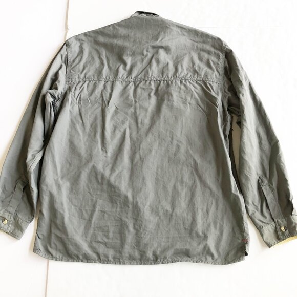 DAKOTA GRIZZLY Long Sleeve Fishing Shirt Gray Button Up Mens Large Outdoor - Picture 2 of 7
